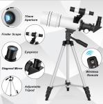 ToyerBee 70mm Beginner Astronomy Telescope with Phone Adapter
