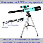 CLAVOLO Kids Refractor Telescope with 3 Eyepieces