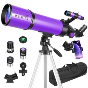 HUGERSTAR 80mm Portable Telescope for Beginners