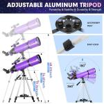 HUGERSTAR 80mm Portable Telescope for Beginners