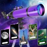 HUGERSTAR 80mm Portable Telescope for Beginners