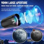 HUGERSTAR 90mm High-Powered Telescope for Beginners