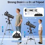 MEEZAA 150EQ Reflector Telescope for Beginner Astrophotography