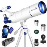 HUGERSTAR 90mm Portable Refractor Telescope for Beginners