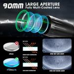 90mm Refractor Telescope for Beginner Astrophotography