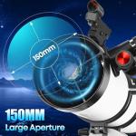 150EQ Beginner Telescope with Smartphone Adapter and Accessories