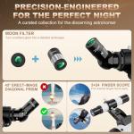 90mm Portable Telescope with Phone Adapter for Stargazing