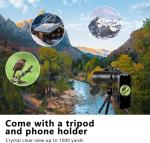 High-Power Monocular Telescope with Smartphone Adapter