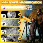 MEEZAA 80mm Portable Refractor Telescope for Beginners
