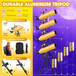 MEEZAA 80mm Portable Refractor Telescope for Beginners