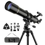 NACATIN 90mm Portable Astronomy Telescope with Phone Adapter