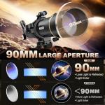 NACATIN 90mm Portable Astronomy Telescope with Phone Adapter