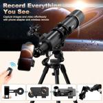 NACATIN 90mm Portable Astronomy Telescope with Phone Adapter