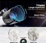 70mm Refractor Telescope with 150x Magnification