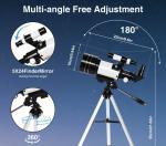 70mm Refractor Telescope with 150x Magnification