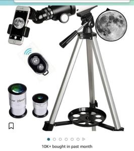Gskyer Refractor Telescope with Smartphone Adapter and Tripod