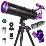 MEEZAA 90mm Refractor Telescope for Beginners