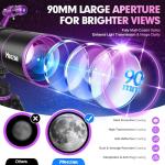 MEEZAA 90mm Refractor Telescope for Beginners