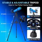 Hawkko 80mm Refractor Telescope for Beginners