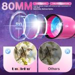 Telescope for Adults High Powered, 80mm Aperture 600mm Telescopes for Astronomy Adults&Kids&Beginners, Portable Travel Refractor Telescope with Tripod&Phone Adapter&Bag for Ground&Moon Viewing, Pink