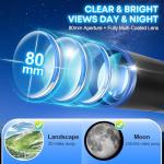 Hawkko 80mm Portable Telescope for Beginners