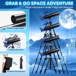 Hawkko 80mm Portable Telescope for Beginners