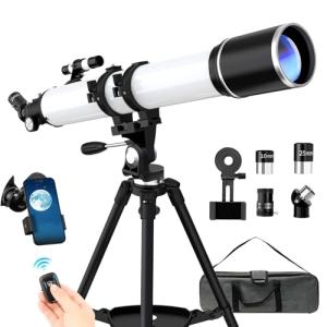 FAMIROSA 90mm Refractor Telescope with Phone Adapter