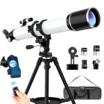 FAMIROSA 90mm Refractor Telescope with Phone Adapter