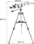 600X90mm AZ Refractor Telescope for Beginners