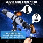 FAMIROSA 90mm Refractor Telescope with Phone Adapter