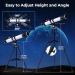 FAMIROSA 90mm Refractor Telescope with Phone Adapter