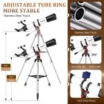 90mm Portable Astronomy Refractor Telescope with Tripod