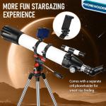90mm Portable Astronomy Refractor Telescope with Tripod