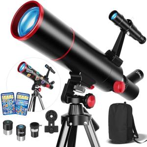 HETEKAN 80mm Beginner Telescope with Tripod & Phone Adapter