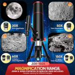 HETEKAN 80mm Beginner Telescope with Tripod & Phone Adapter