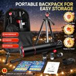 HETEKAN 80mm Beginner Telescope with Tripod & Phone Adapter