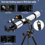 90mm Refractor Telescope for Beginners and Kids