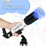 50mm Portable Beginner Refractor Telescope with Tripod