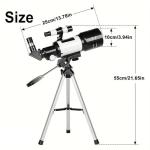 150X High-Powered Portable Telescope for Stargazing