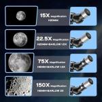 150X High-Powered Portable Telescope for Stargazing