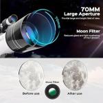150X High-Powered Portable Telescope for Stargazing