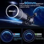 FAMIROSA 90mm Refractor Telescope for Astronomy