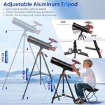 90mm Refractor Telescope with Tripod and Phone Adapter
