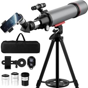 High-Powered 90mm Refractor Telescope for Adults