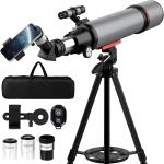 High-Powered 90mm Refractor Telescope for Adults