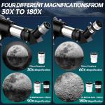 High-Powered 90mm Refractor Telescope for Adults