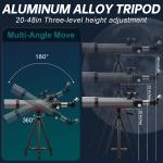 High-Powered 90mm Refractor Telescope for Adults