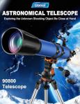 Uonol High-Powered 90mm Refractor Telescope for Beginners