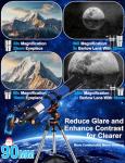 Uonol High-Powered 90mm Refractor Telescope for Beginners