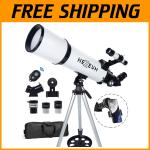 80mm Refracting Telescope with Essential Accessories